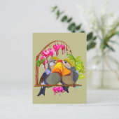 Lovely Pekin Robin Bird Pair Briefkaart (Staand voorkant)