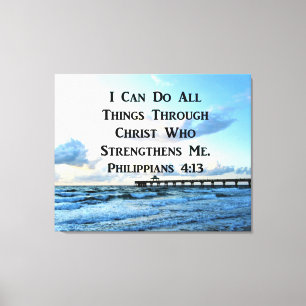 LOVELY PHILIPPIANS 4:13 BIBLE VERSE CANVAS AFDRUK