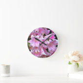 Lovely Pink Belladonna Amaryllis Lilies Ronde Klok (Huis)