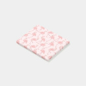 Lovely Pink Flamingo Parade Post-it® Notes (Schuin)