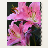 Lovely Pink Lily Blooms Floral Planner (Achterkant)