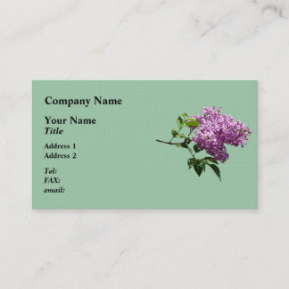 Lovely Purple Lilacs Visitekaartje