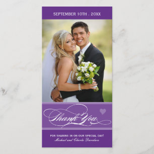 Lovely Purple Merci Carte photo (4x8)