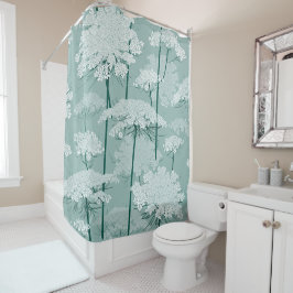 Lovely Queen Annes Lace | Wit + Munt Douchegordijn
