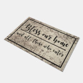 Lovely Quotes Mat, Bless this Home Rug  Deurmat (Schuin)