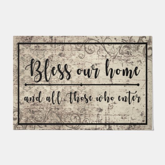 Lovely Quotes Mat, Bless this Home Rug  Deurmat (Voorkant)