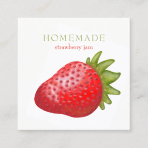 Lovely Realistic Strawberry Graphic Visitekaartje Contactkaartje