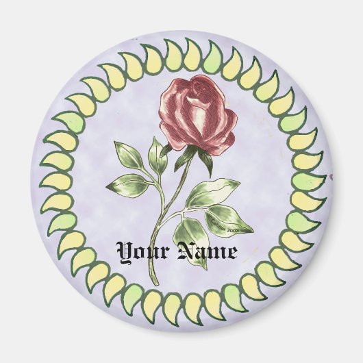 Lovely Red Rose Magneet (Voorkant)