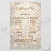 Lovely Rose Wedding Programme (Dos)