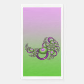 Lovely roze Green Hearts Modern Abstract Fractal Servet (Voorkant)