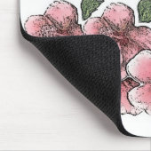 Lovely Roze Hibiscus met Quote Muismat (Hoek)