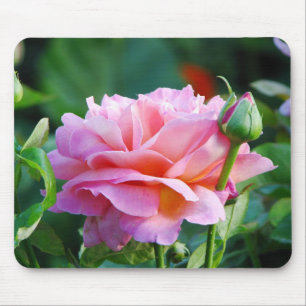 Lovely Roze Rose Mousepad Muismat