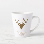 Lovely Rustic Deer Head Latte Mok (Rechts)
