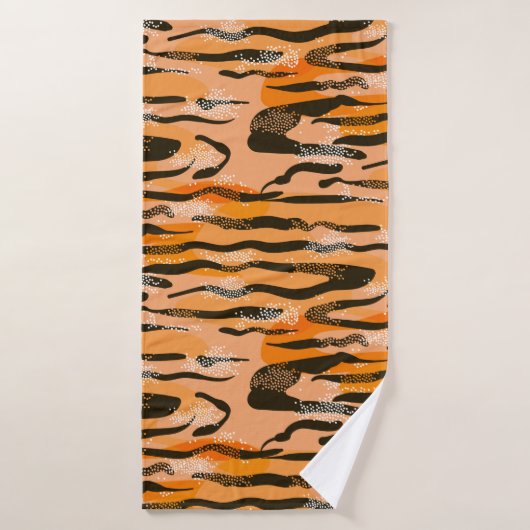 Lovely seamless tiger pattern,peach colour (Serviette de bain)