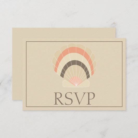 Lovely Seashell Réponse RSVP (Devant / Derrière)