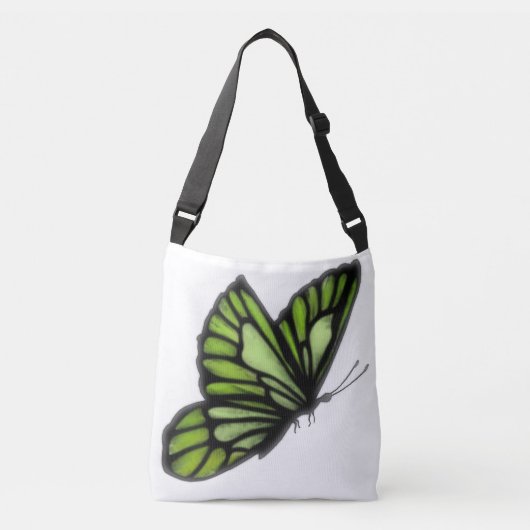 Lovely Shamrock Butterfly Cross Body Canvas tas (Voorkant)