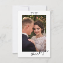 Lovely Simple Mariage Photo Carte de remerciements