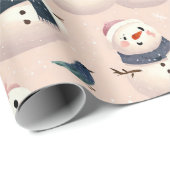 lovely snow man design cadeaupapier (Rol Hoek)