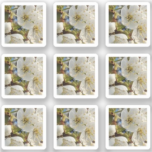 Lovely Springflower Grid Sticker (Voorkant)
