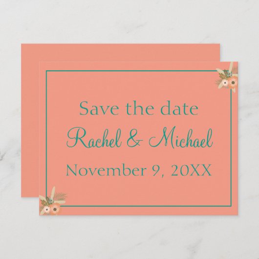 Lovely Starfish Save the Date (Voorkant / Achterkant)