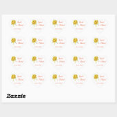 Lovely Sunflower Wedding Hart Sticker (Vel)
