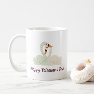 Lovely Swan Couple Valentijn Koffie-Mok Koffiemok