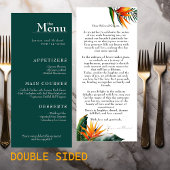 Lovely text Birds of Paradise Bliss menu mariage