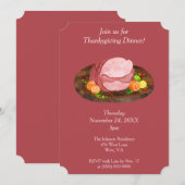 Lovely Thanksgiving Family Dinner Uitnodiging (Voorkant / Achterkant)