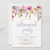 Lovely Trendy Floral| Invitation du parti de retra (Devant)