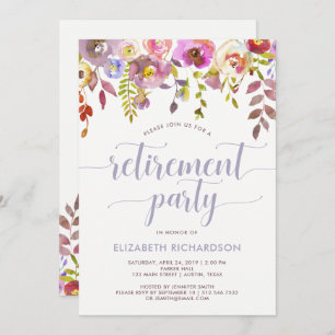 Lovely Trendy Floral  Invitation du parti de retra