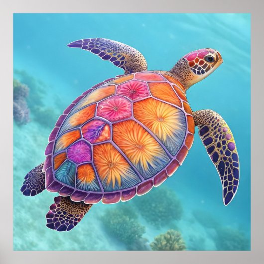 Lovely Turtle Poster (Voorkant)