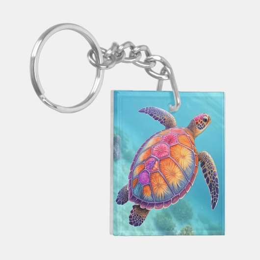 Lovely Turtle Sleutelhanger (Voorkant Links)