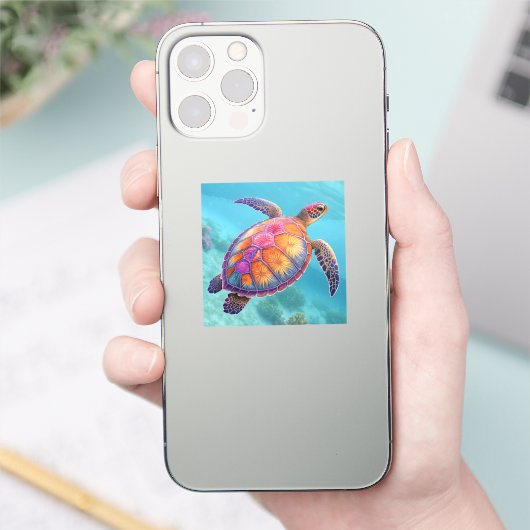 Lovely Turtle Sticker (Telefoon)