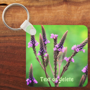 Lovely Vervain Wildflower Persoonlijk Sleutelhanger