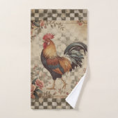 Lovely Vintage Rooster and Flowers Pattern  (Serviette à main)