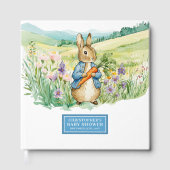 Lovely Watercolor Rabbit Baby shower Livre d'invit (Recto)