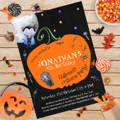 Lovely Waterverf Halloween Kinder Costume Party Kaart