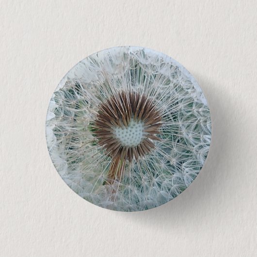 Lovely White Dandelion Ronde Button 3,2 Cm (Voorkant)