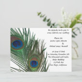 Lovely White Peacock Wedding Kaart (Staand voorkant)