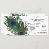 Lovely White Peacock Wedding Programme (Devant / Derrière)