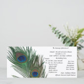 Lovely White Peacock Wedding Programme (Debout devant)