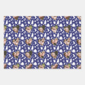 Lovely Winter Pattern Photo Collage Kerstmis Inpakpapier Vel (Voorkant 3)