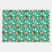 Lovely Winter Pattern Photo Collage Kerstmis Inpakpapier Vel (Voorkant 2)