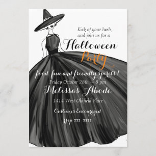 Lovely Witch Halloween Uitnodiging