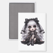 Lovely With a Dark Side Gothic Cute Magnet Magneet (Voorkant / Achterkant)