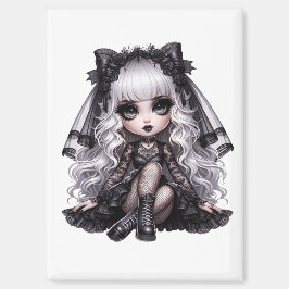 Lovely With a Dark Side Gothic Cute Magnet Magneet
