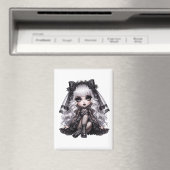 Lovely With a Dark Side Gothic Cute Magnet Magneet (Insitu (Vaatwasser))