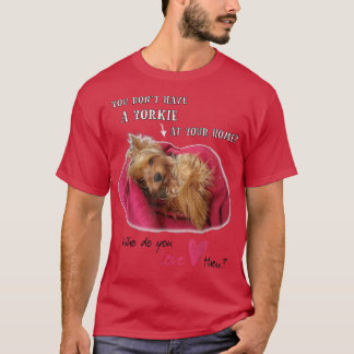 Lovely Yorkie Yorkshire Cute Terrier met Love T-shirt