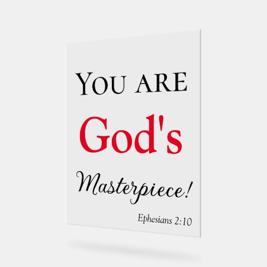Lovely You are God's Masterpiece Scripture (Angle)