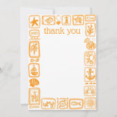 LoveNotes from the Sea Moderne Mooie Bruidsdouche Bedankkaart (Voorkant)